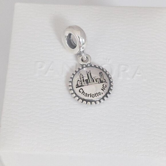 Pandora Charlotte, NC USA Travel Destination Exclusive Dangle Charm with box - Picture 9 of 9